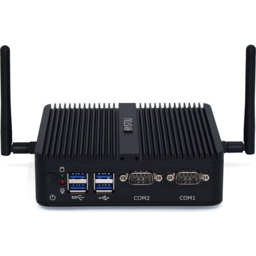 Quad Core Fanless desktop Micro Mini PC Intel Celeron J4105 DDR4 2 Gigabit LAN RJ-45 VGA series port Mini server computer