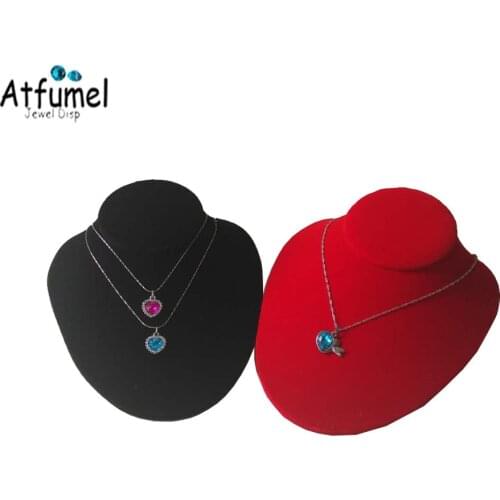 Fashion Necklace Bust Rack Pendant Jewelry Display Holder Wood Oval Necklace Chain Jewelry Storage Stand Necklace Showcase