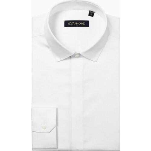 Brand New Mens High Quality 100% Cotton Shirts long Sleeve Solid Color Regular Fit Formal Business Meeting Dress Shirt for Men