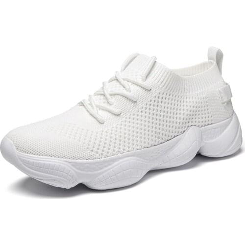 New mens shoes fashion platform shoes mens casual shoes mens mesh white shoes sports running shoes Calzado casual de hombre