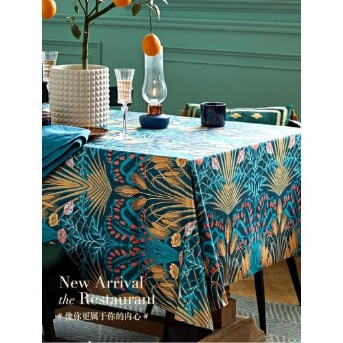 American Style Waterproof Table Clothes Oil-proof Coffee Table-cloth Anti-scald Table Cover Rectangle Tablecloth Machine Wash