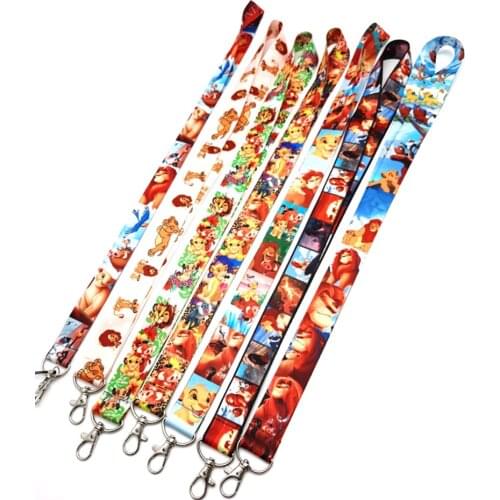 New cartoon Lion Neck Strap Lanyards Badge Holder Rope Pendant Key Chain Accessorie