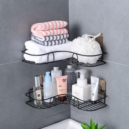 Bathroom Shelf Shower Shampoo Soap Organizer Triangle Cosmetic Punch Free Adhesive Wall Mounts Storage Rack for Kitchen Toilet