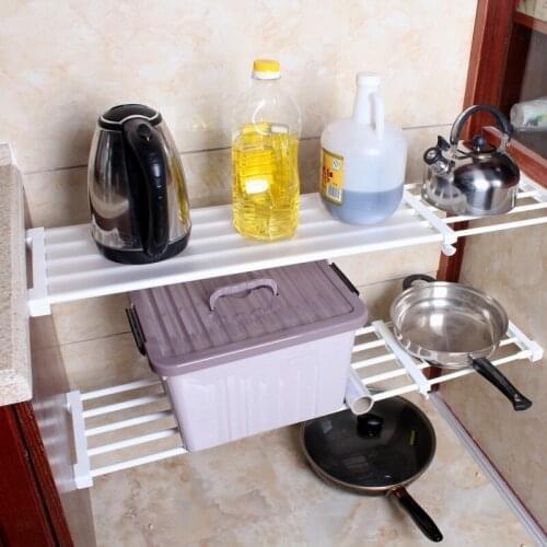 Adjustable Closet Clothes Storage Rack Multifunctional Kitchen Pot Dishes Shelf Holder Bathroom Partition Separated Rack