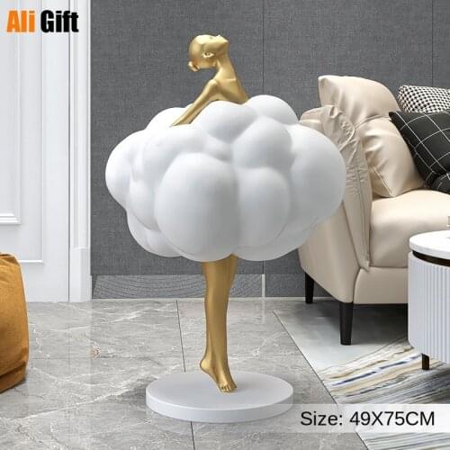 Ballet Girl Shopping Mall Door Sculpture Living Room Large Decoration Light Luxury Hotel Greet Decoration