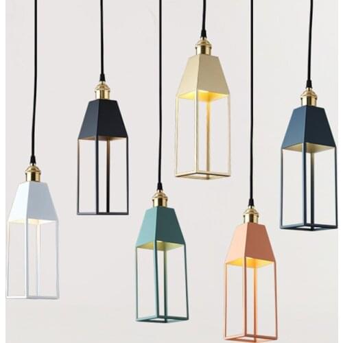 Modern Pendant Lamp Creative Nordic Style Macaron E27 Hanging Dining Living Bedroom Bedside Bar Table Kitchen Island Decor Light