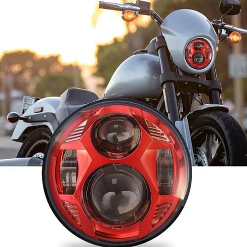 5.75 Inch 51W LED Lamp Spider Design Motorcycle Headlight With High/Low Beam For Harley FXR2, R3, R4 FLSTSB FLSTSC FLSTSE