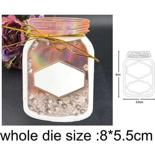 Carft dies Christmas Bottle Frame Metal Cutting Dies Stencils dies for DIY Scrapbooking dies Card Paper Decor Embossing die cuts