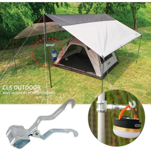 Outdoor Metal Iron Clip Tent Stand Hanging Hook Clamp Multi-function Camping Travelling Easy Carrying Portable Parts
