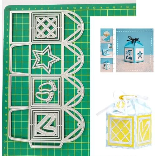 Reunion Gift Box Combination Metal Cutting Dies Mould Blade Stencil Scrapbooking Photo Album Card Paper Embossing Craft DIY