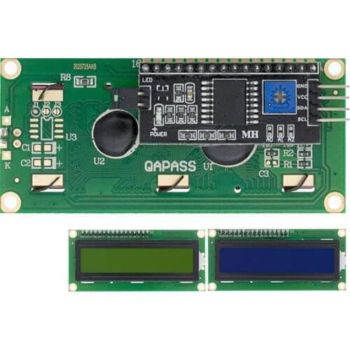 LCD1602+I2C LCD 1602 module Blue /yellow green screen IIC/I2C LCD1602 IIC Adapter plate Soldered For Arduino 10pcs