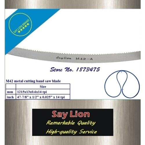 1pc or 3pcs/lot) 1215x13x0.6x14T HSS metal cutting band saw blade M42 Bi-Metal bandsaw