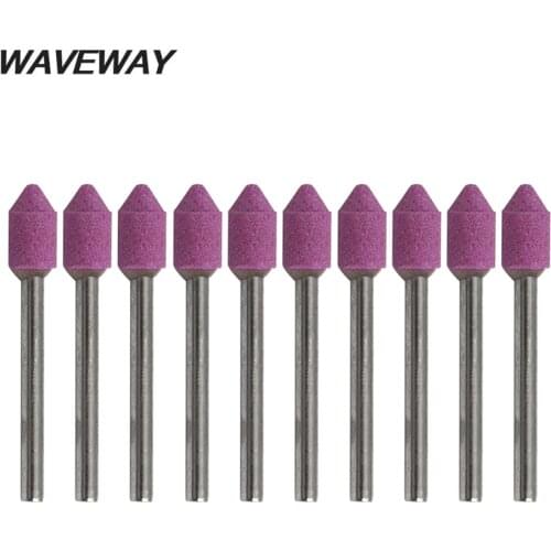 10pcs Cylindric Ceramic Mounted Point Grinding Stone Head Wheel Dremel Drill Rotary Tools Grinding wheel Abrasive Grinding Head