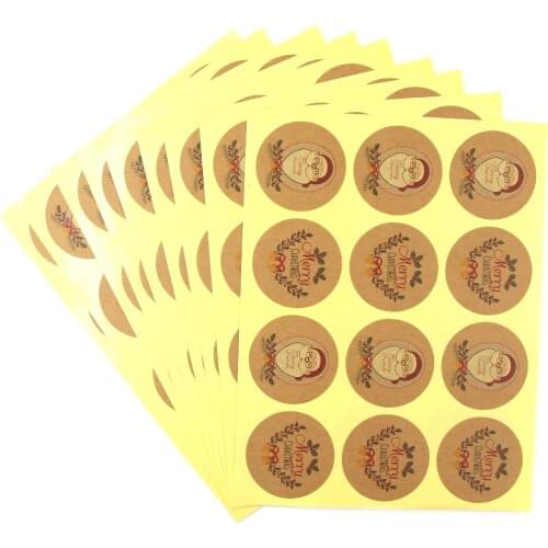 120 pcs/10 sheets Christmas Stickers Thank You Sticker Happy Birthday Label Gifts Decoration Especially For You Stickers DIY