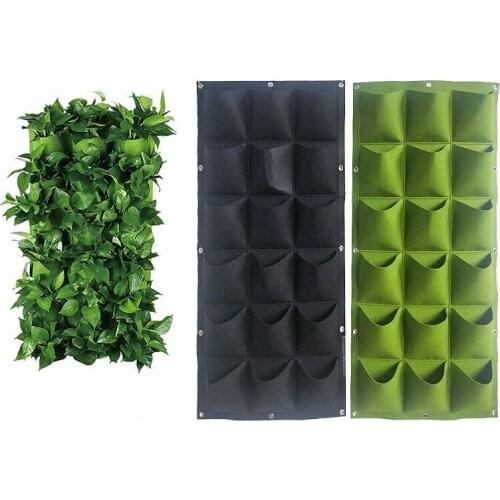 4/7/9/18/25/36/49/72 Pockets Wall Hanging Planting Bags Green Plant Grow Planter Vertical Garden Living Bag Garden Supplies Bags