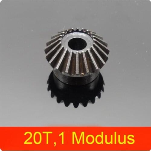 5/6mm Shaft Bevel Gear 20T 1 Modulus For DIY Models 90 Degree Drive Commutation Spare Parts For DIY RC Car Models