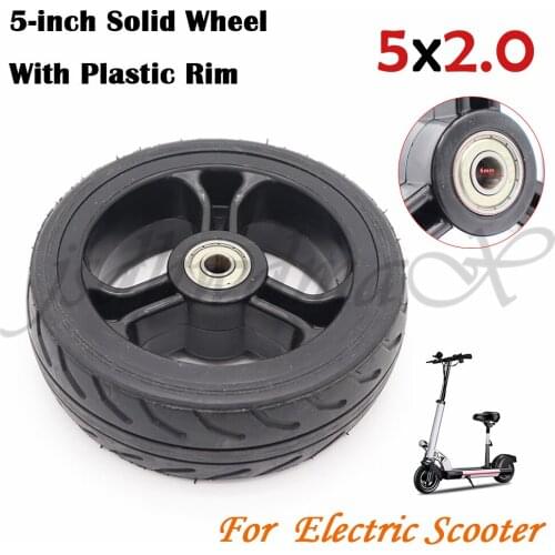 5 inch Solid wheels 5'' tubeless wheel Fast wheel F0,jackhot,Nes carbon fiber scooter solid tire with plastic hub