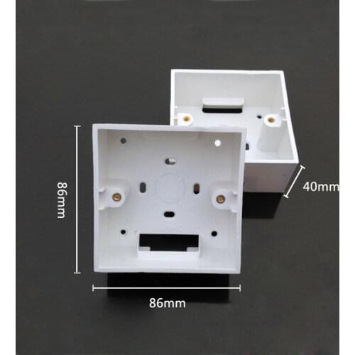 5pcs 86 Type Universal Socket Switch Electrical Mounting Box Flame Retardant Wire Junction Boxes PVC Bottom Box 86*86*40mm