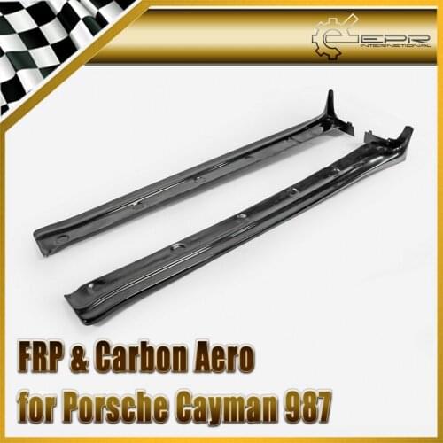 Car-styling For Porsche 2006-2012 Cayman 987 FRP Fiber Glass EPA Style Side Skirt Extension Fiberglass Door Step Auto Body Kit