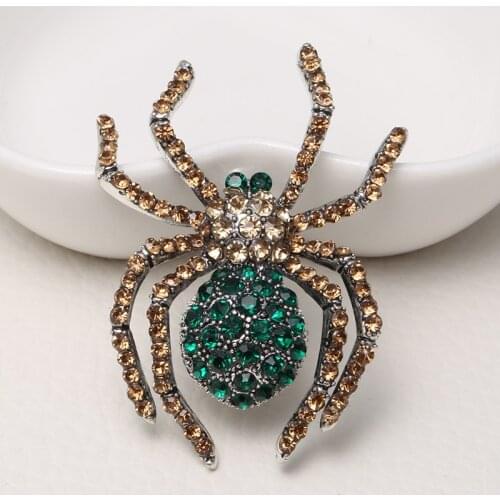 Beadsland Alloy Inlaid Rhinestone Brooch Spider Modeling Fashionable High-end Clothing Accessories Pin Woman Gift MM-514