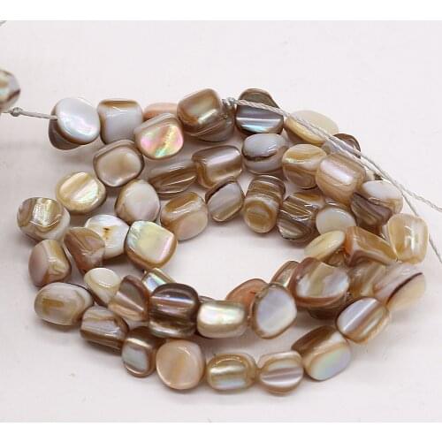3x5-4x6mm Natural Gravel Shell Beads Irregural Shape Agates Stone Loose Beads for Women Making Jewelry Necklace Length 40cm