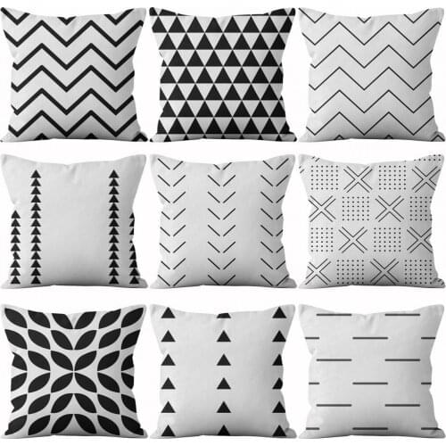 Pillow Case Geometric Pattern Furniture Decoration Polyester Living Room Couch Pillow Slip for Bedroom Pillow Case