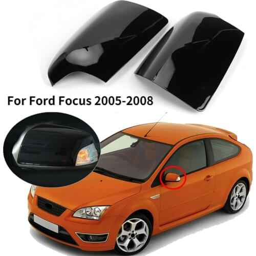 Fit for Ford Focus 2005 2006 2007 2008 Rearview Mirror Cover Trim Gloss Carbon Black Car Accessories FD4247423 FD4247424