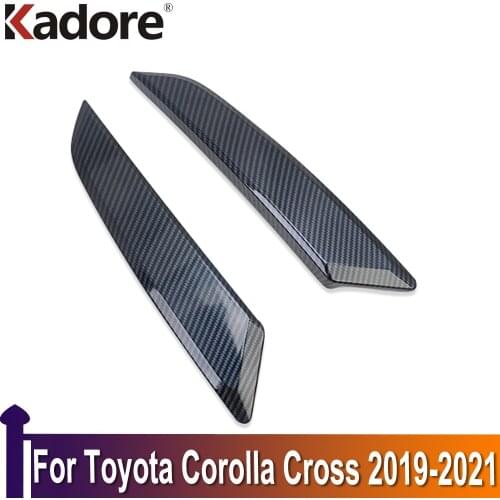For toyota corolla cross 2019-2021 Carbon Fiber Interior Accessories Door Armrest Handle Decoration Cover Trim Car Accesories