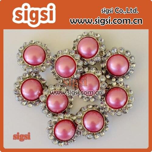 Nice style flower Patterns fashion acrylic rhinestone buttons for garments
