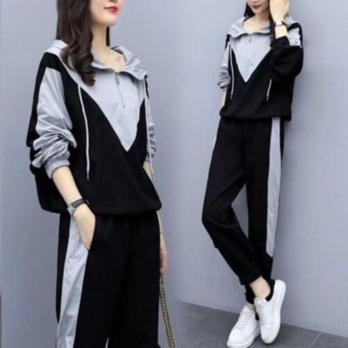 Letter Print Tracksuit Women Two Piece Set Summer Clothes Short Sleeve Colorblock Top and Pants Suits M-4XL Womens Sets Outfits