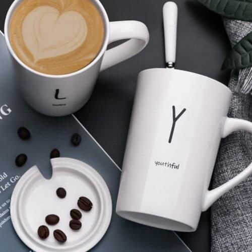 420ml Creative Coffee Mugs With Lid Ceramic Mug Drinking Cup Large Capacity Breakfast Cereal Juice Red Tea Cup Friend Gift Cups