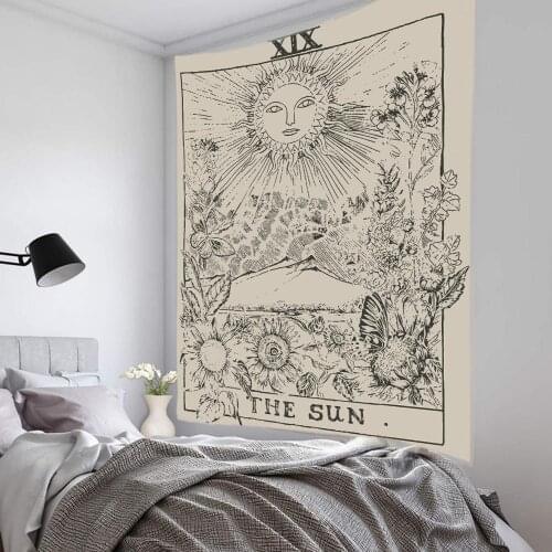 Tarot astrology divination polyester printing tapestry bedside decoration cloth background decoration cloth wall decoration tape