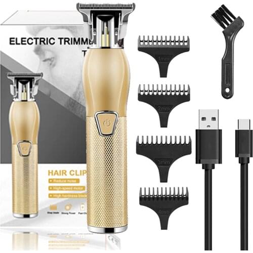 Clipper Hair USB Trimmer For Men Electric Shaver 0MM Finishing Machine Barber Shop Professional Hair Cutting Machines