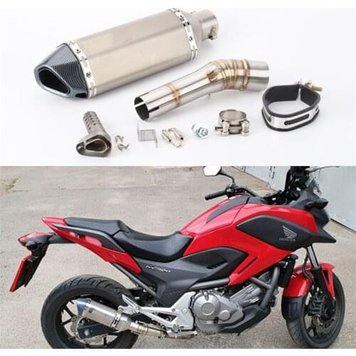Motorcycle modified exhaust pipe NC700 NC700X NC750 NC750X NC750S muffler stainless steel connecting pipe set
