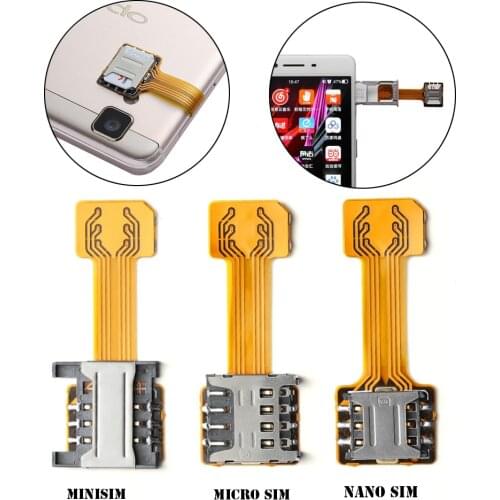 Useful Universal Hybrid Sim Slot Dual SIM Card Adapter Micro SD Extender Nano Cato Android Phone