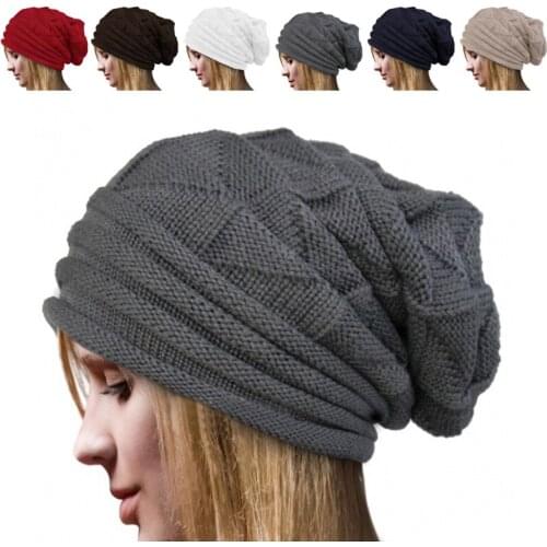 Fold Flanging Knitted Hats Hedging Cap Warmer Woman Hat Outdoor Wool Knit Cap Scarf Wool Cap Casual Solid New Winter Beanies