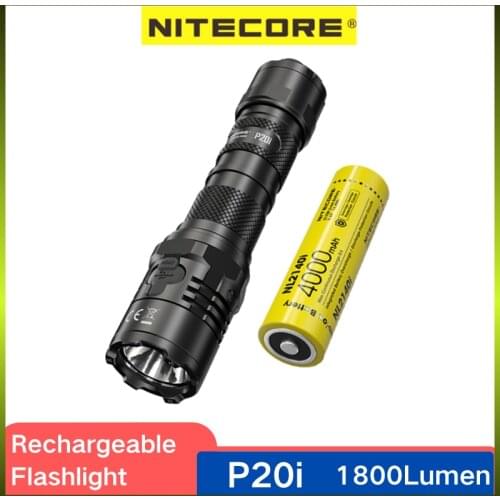 NITECORE Tactical Flashlight P20i 1800Lumens USB Rechargeable One-click Flash Self-Defense Flashlight With 4000mAh Battery