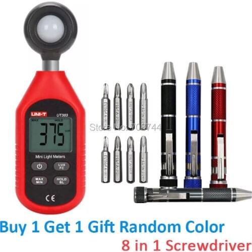 UNI-T UT383 Lux Mini Digital Light Meters Environmental Testing Equipment Handheld Type Luxmeter Illuminometer