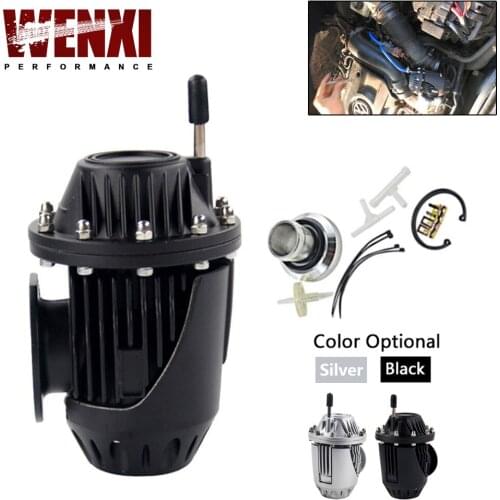 Universal SQV SSQV Bov Turbo Blow Off Valve Bov with Adapter Flange IV 4 BLACK/SILVER WX5730-MB