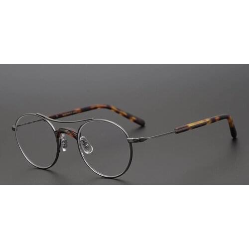 Japan Handmade Pilot Titanium Frame GMS106 Vintage Men Glasses Super Light Eyeglasses Women High Quality Oculos De Grau