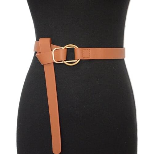 2020 New Women Wide Corset Leather Belt Female Tie Obi Waistband Fashion Bow Leisure Belts for Ladies Wedding Dress Waist Strap