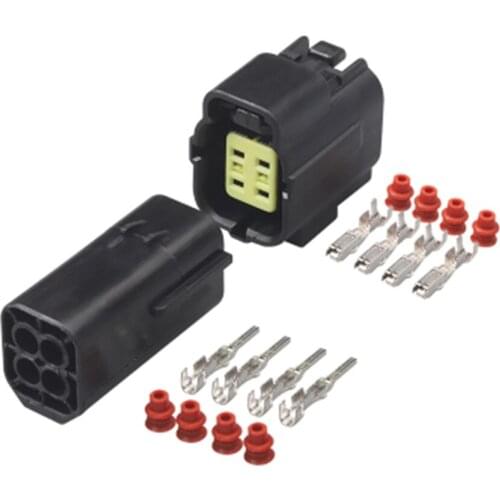 1/5/20 set kit 4P Pin oxygen sensor plug male female waterproof auto electrical Denso connector for MAZDA KIA 174259-2 174257-2