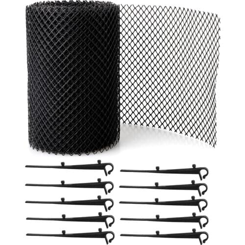 Gutter Guard Mesh Black Plastic Gutters Cover Gutter Leaf Guard Easy Install
