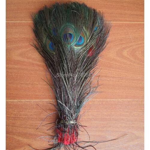 100Pcs/Lot!10-12Inch Red Peacock Feathers with Red Quills.Red Feathers for Costume Supplies.Red Feathers for Flower Arrangements