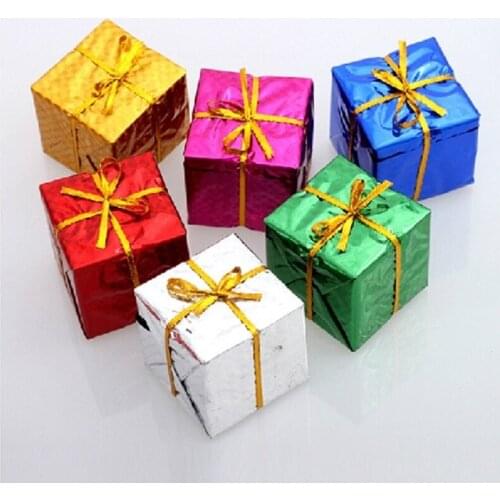 13Pcs New Arrival 2.5cm Fashion Pendant Gift Box Christmas Tree Ornaments Wholesale Festival Hanging Decoration Xmas Gifts Tree