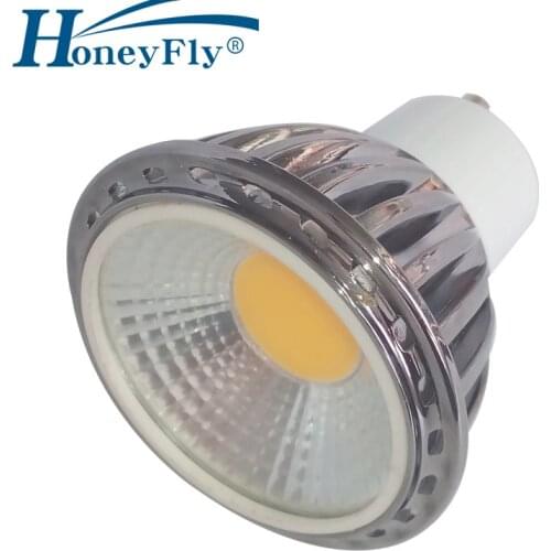 Honeyfly 2pcs Dimmable GU10 MR16 LED COB Lamp 5W 85-265V 12V Mini LED Bulb 3000K/4000K/6000K Spot Light Replace Halogen Bulb