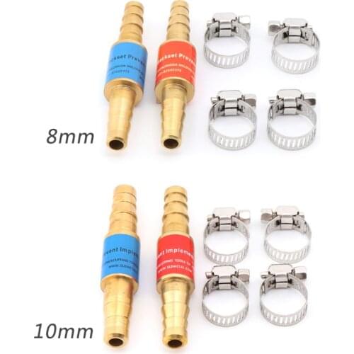 2pcs Pipe Flashback Arrestors Of Acetylene Liquefied Gas Propane & Oxygen Fuel