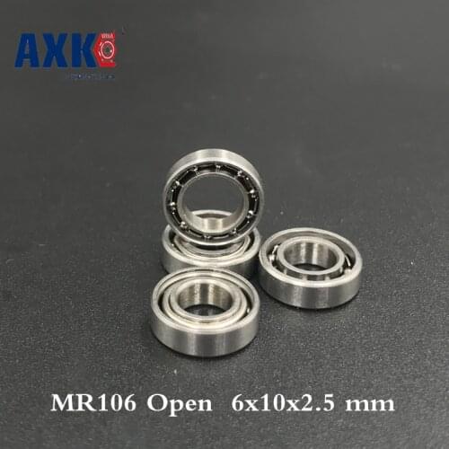 2021 Top Fashion Sale Thrust Bearing Rolamentos Free Shipping 10 Pcs Mr106 Open Type Ball Bearings 6x10x2.5 Mm Miniature L-1060
