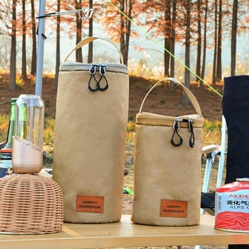 230G 450G Gas Tanks Storage Bag Protable 900D Oxford Cloth Camping Hiking Flat Gas Tank Light Round Chain Handle Protect Bag