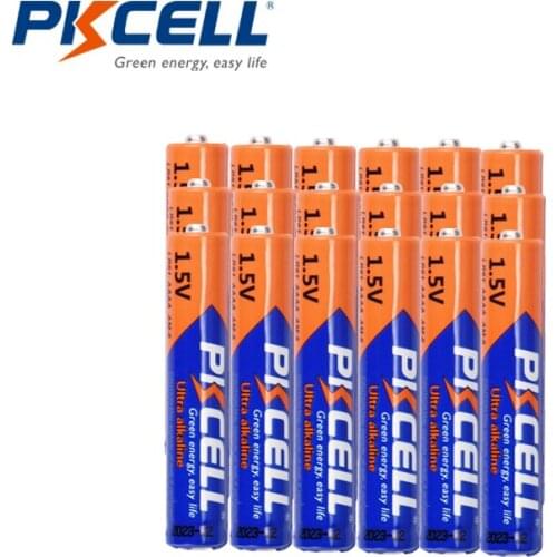 24Pcs PKCELL AAAA LR61 AM6 Alkaline Battery E96 LR8D425 MN2500 MX2500 4A For Bluetooth Earphone Alarm Clock Computer Tester